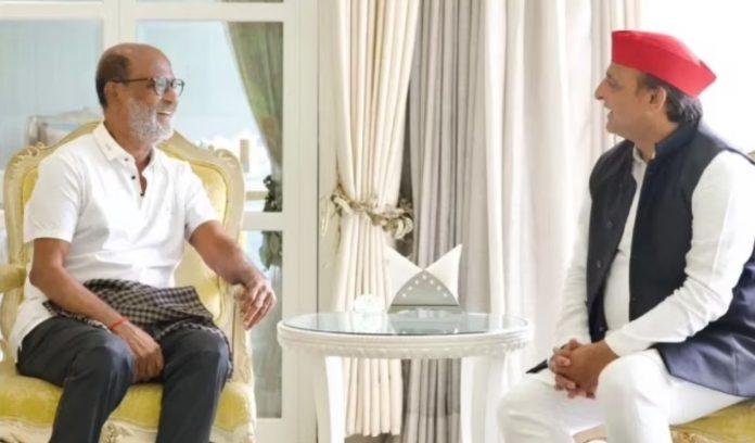 Akhilesh and Rajinikanth friendship Akhilesh and Rajinikanth friendship