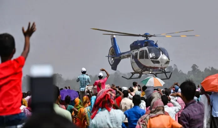 Helicopter operators are earning a lot of money during election campaign