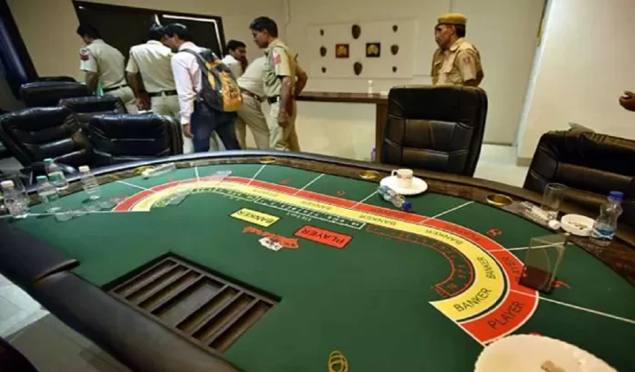 Police busted a big gambling den running inside a luxurious house