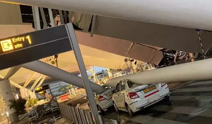 Major accident at Delhi's IGI airport amid heavy rain, terminal roof collapses Major accident at Delhi's IGI airport amid heavy rain, terminal roof collapses