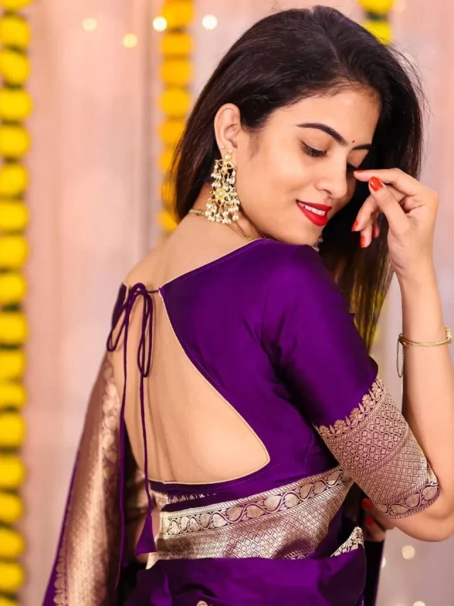 Deep neck Blouse, Backless Blouse