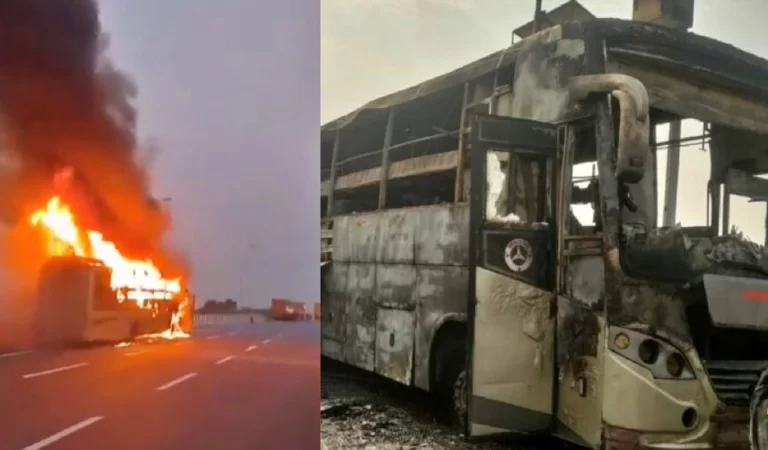 Lucknow Bus Fire News: लखनऊ में चलती बस में लगी भीषण आग, 2 बच्चों समेत 5 लोगों की मौत