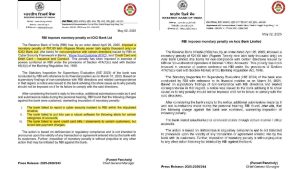 RBI Imposed Bank Fine