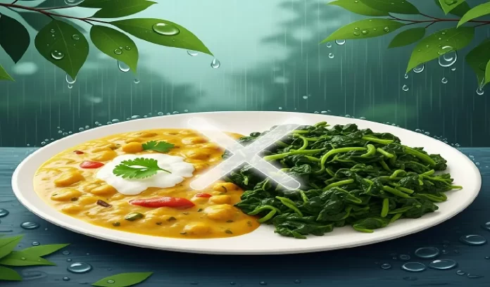 Curry and Green Vegetables, Monsoon diet