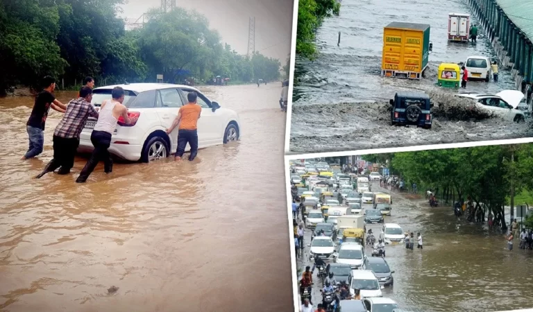Delhi-NCR Heavy Rain: दिल्ली-एनसीआर में रक्षाबंधन की सुबह बारिश ने रोका त्योहार का जश...